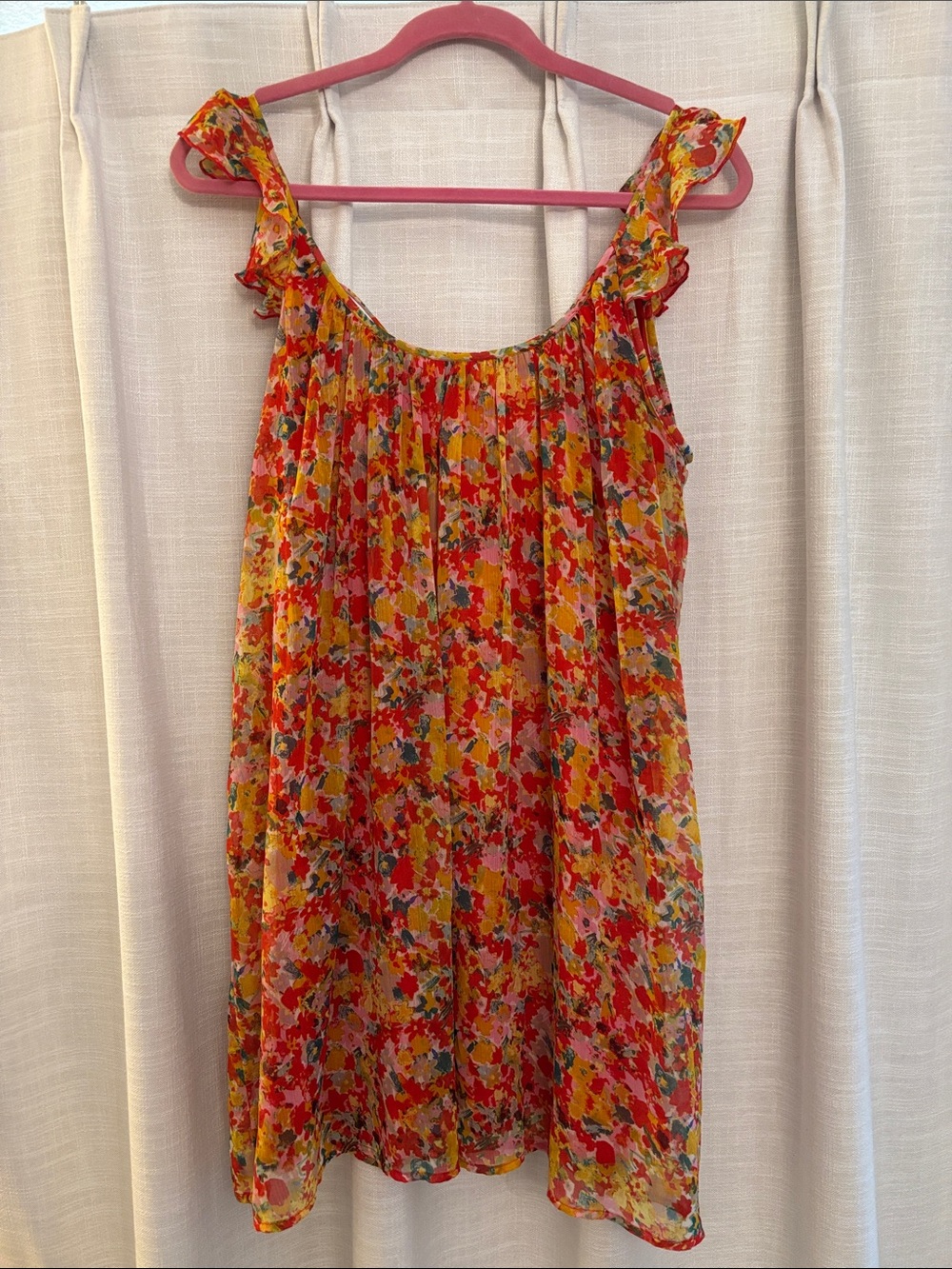 Vero Moda Floral Ruffle Sundress, Size XS
